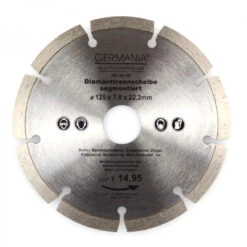 Diamanttrennscheibe 125x2,0x22,2mm Segmentiert Beton Ziegeln Sandsteine