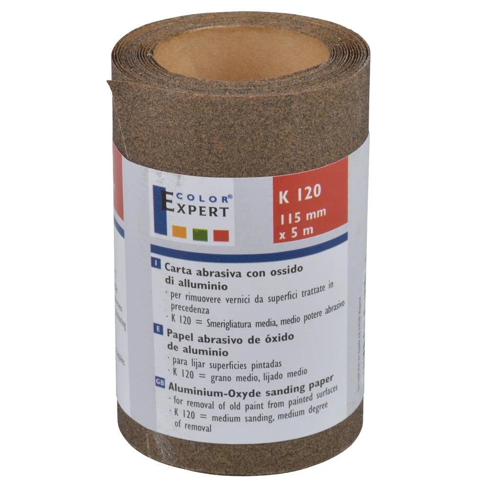 Schleifpapier K120 Alu-Oxyd 115 Mm X 5 M Rolle 3 Schleifpapier K120 Alu-Oxyd 115 Mm X 5 M Rolle