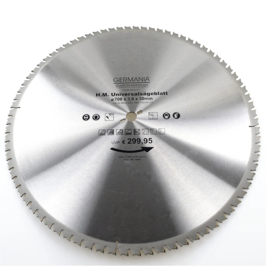 HM Multi Sägeblatt 700x30mm 80Zähne Universal Alu Holz Kunststoff Kreissägeblatt 3 HM Multi Sägeblatt 700x30mm 80Zähne Universal Alu Holz Kunststoff Kreissägeblatt