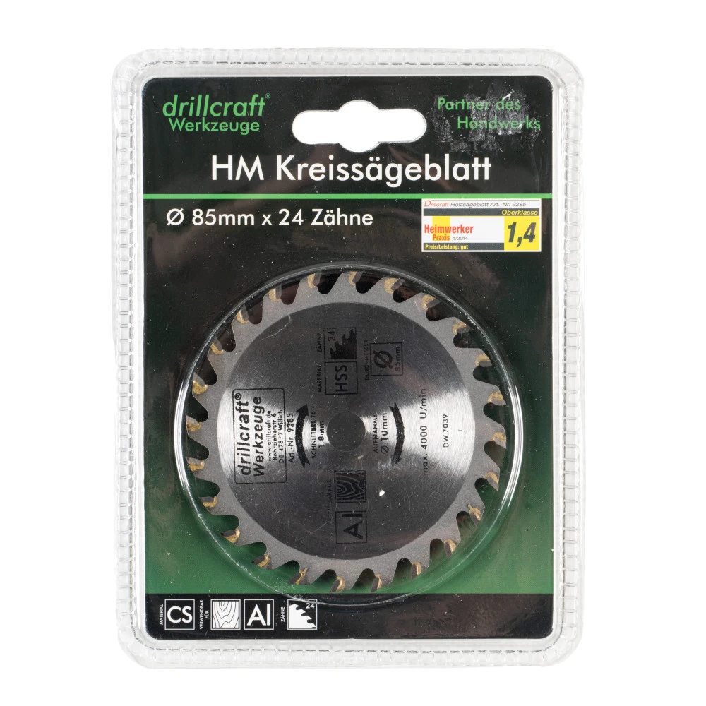 HM Kreissägeblatt 85mm 24Zähne Mini Sägeblatt Alu Kunststoffe Handkreissäge 4 HM Kreissägeblatt 85mm 24Zähne Mini Sägeblatt Alu Kunststoffe Handkreissäge – Bild 2